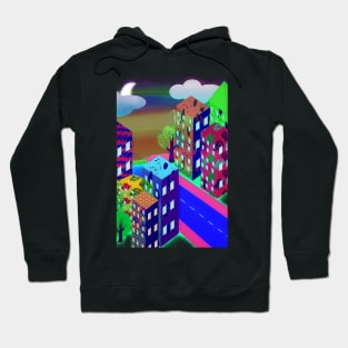 Abstract Urban At Night Hoodie